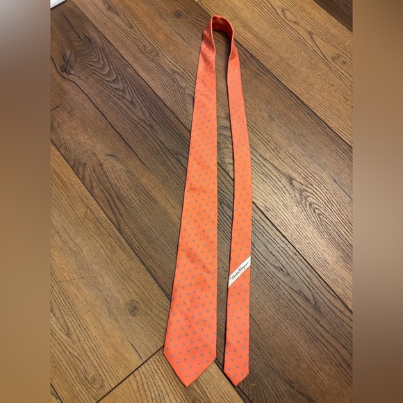 Salvatore Ferragamo Orange Silk Tie